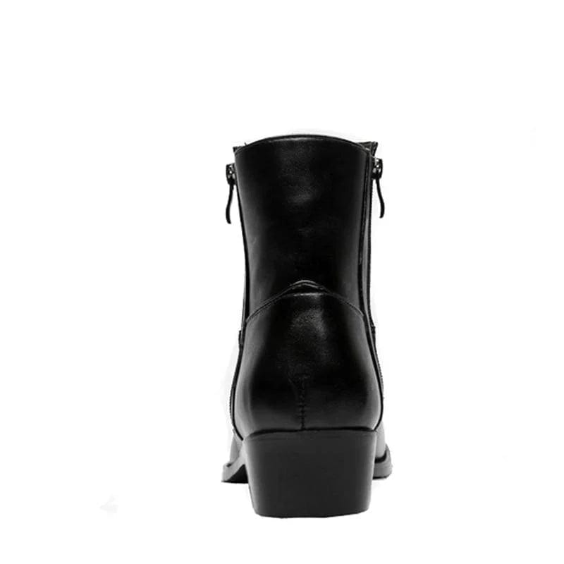 Bottillons Vintage MOD8 – Cuir Noir – Modèle Pirate – Garçon – Taille 28 (neuves)